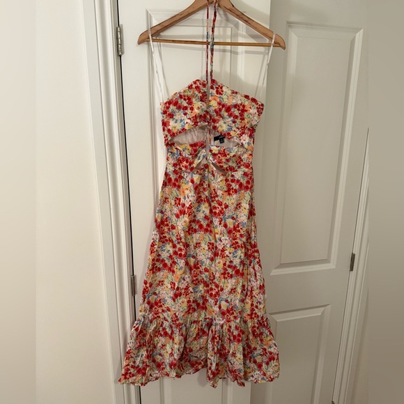 Lulus Floral Halter Dress - size M - Picture 4 of 7